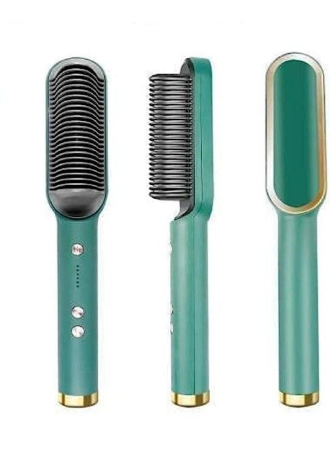 2 in 1 Electric Hair Straightener|Curler Heating Styling Comb Straightening Brush