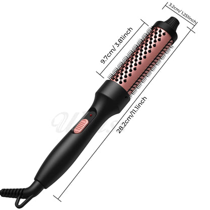 Thermal Brush, Heated round Brush, 1 1/2 Inch Thermal round Brush Curling Iron Brush for Short Long Hair Hair Curling Brush